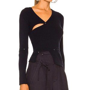 Jacquemus Le Cardigan Tordu, Navy sz 6